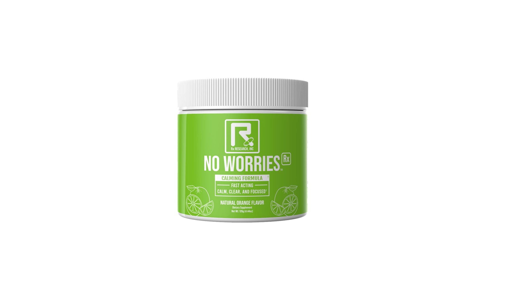 Rx RESEARCH, INC NO Worries Rx GABA L-Theanine L-Glycine Betaine Anhydrous Kava Kava Extract L-Taurine DMAE Fast Acting Powder 4.44 oz