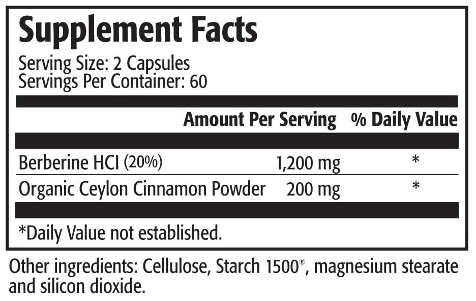 Res-Q Berberine Blood Sugar Support Supplement Capsule 1