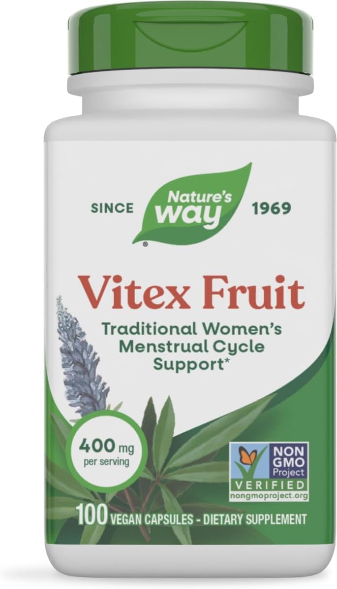 Nature's Way Vitex Fruit 400 mg Capsules, 1 Count