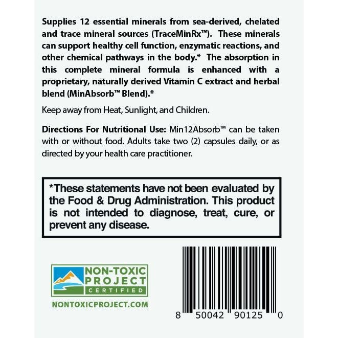 True Cellular Formulas MIN12Absorb™ Essential & Trace Mineral Complex 60 Capsules