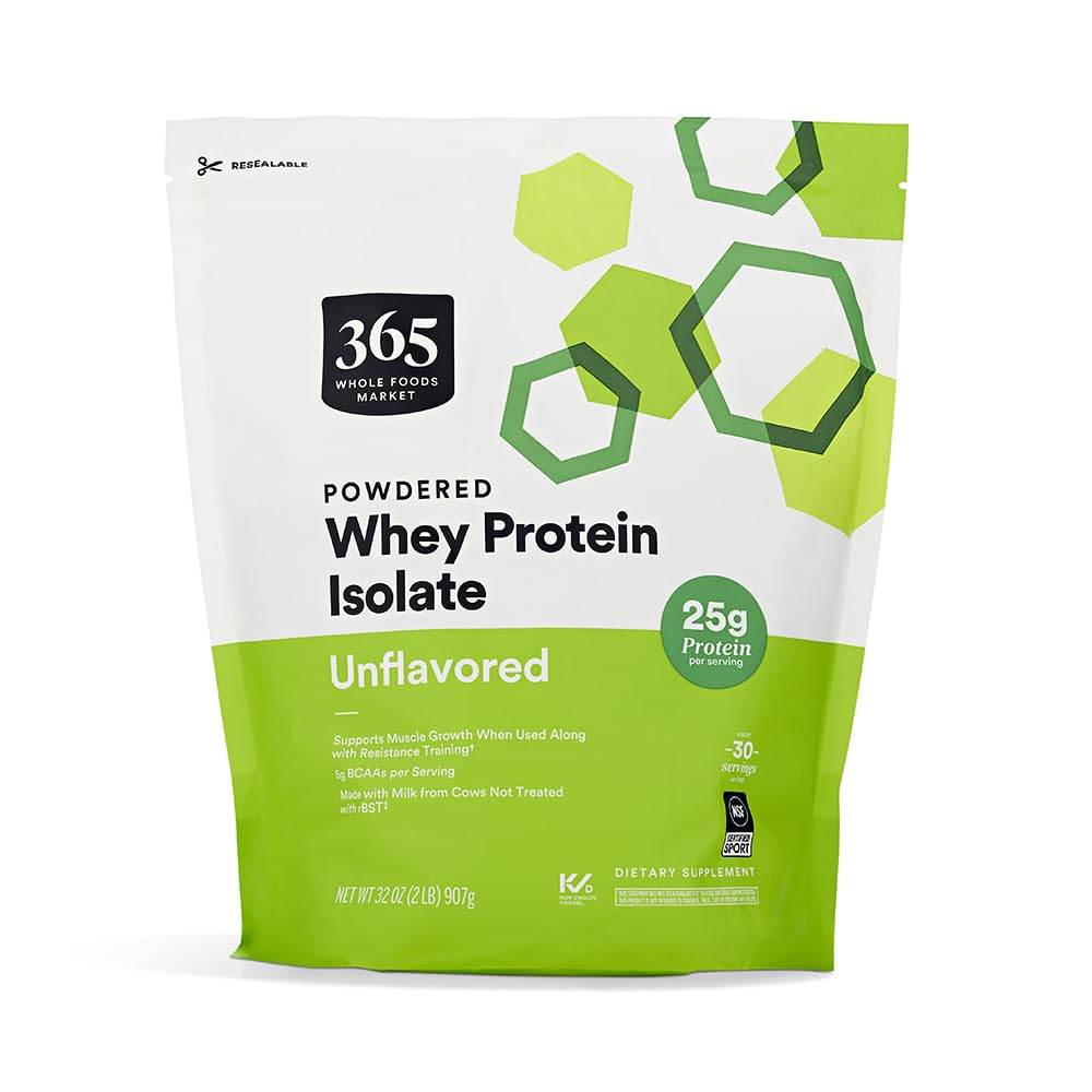 365 by Whole Foods Market Whey Protein Isolate Powder Unflavored, 32 Ounces