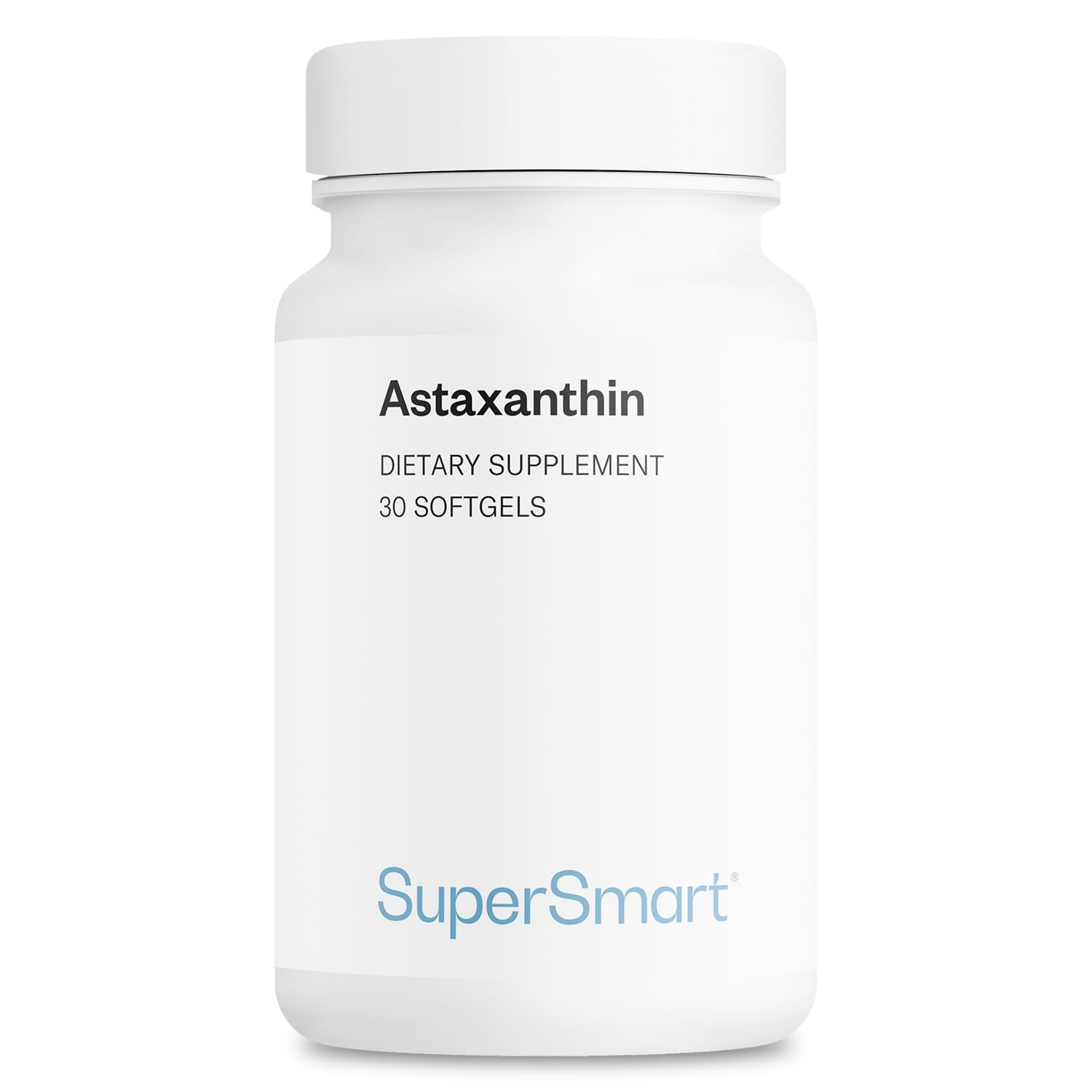 Supersmart Astaxanthin 4mg per Day (Patented & High Potency) - with AstaPure, Vitamin E, Olive Oil - Antioxidant Carotenoid Softgel 30 Count