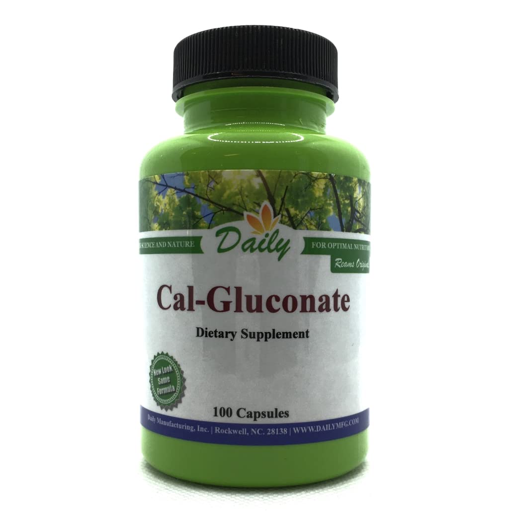 Daily Manufacturing Calcium Gluconate Capsule, 100 Count