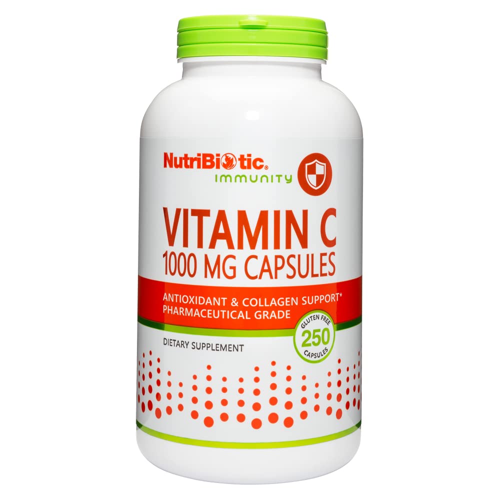 NutriBiotic Vitamin C 1000 Mg Capsules, 250 Count