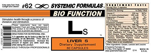Systemic Formulas LS Liver S Capsule 60 Count