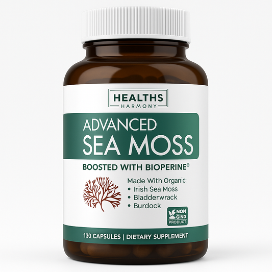 Healths Harmony Organic Irish Sea Moss Capsules - 120 Count