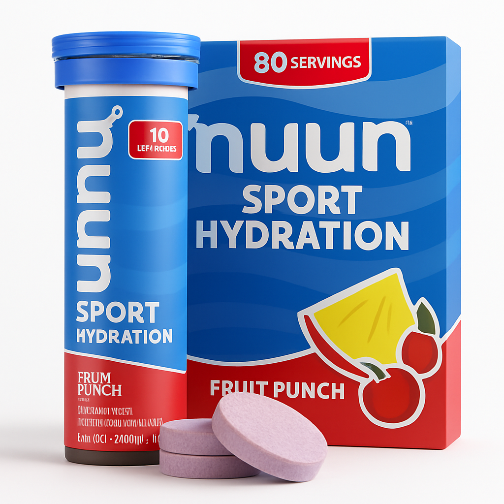 Nuun Sport Electrolyte Tablets, 80 Count, Fruit Punch, GF & Vegan