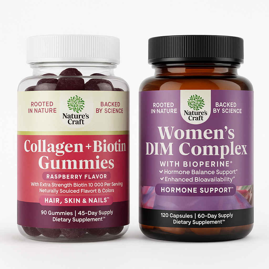 Nature's Craft Hair Skin Nails Gummies Bundle