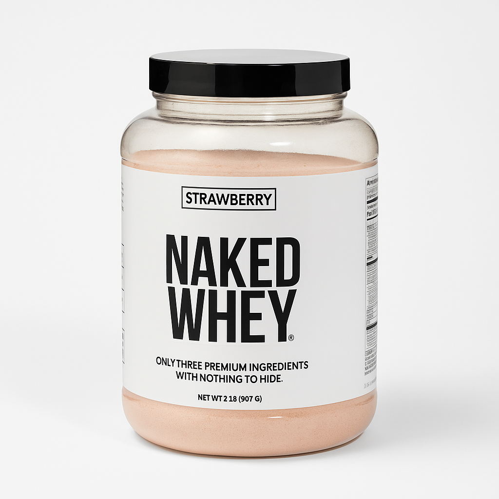 NAKED Strawberry Whey Protein Powder, 2 lb, Pack of 1