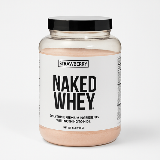 NAKED Strawberry Whey Protein Powder, 2 lb, Pack of 1