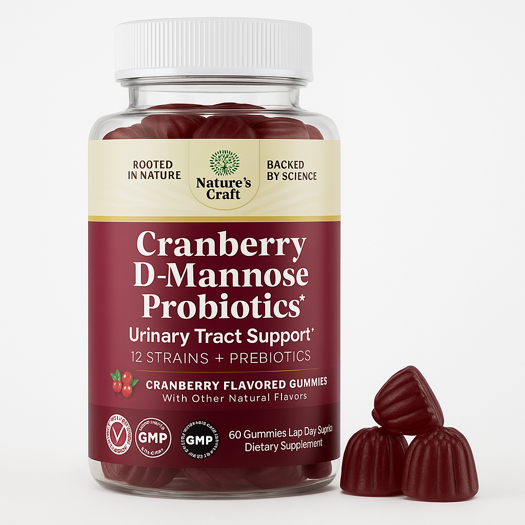 Nature's Craft Cranberry Probiotic Gummies 60 Count