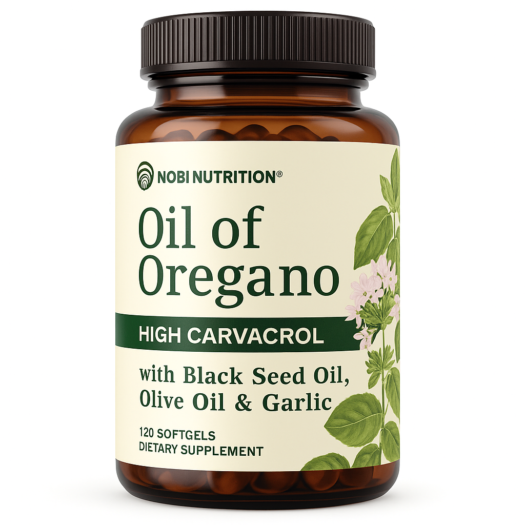 Nobi Nutrition Oil of Oregano with Black Seed Oil Softgels 120 Count
