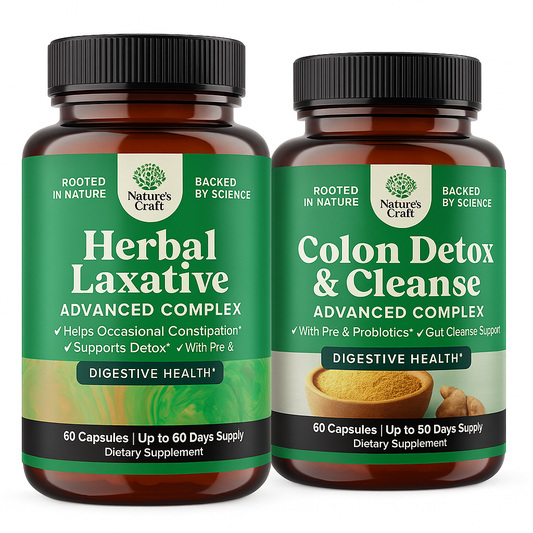 Nature's Craft Herbal Laxatives Capsules 2-Pack, 120 Count