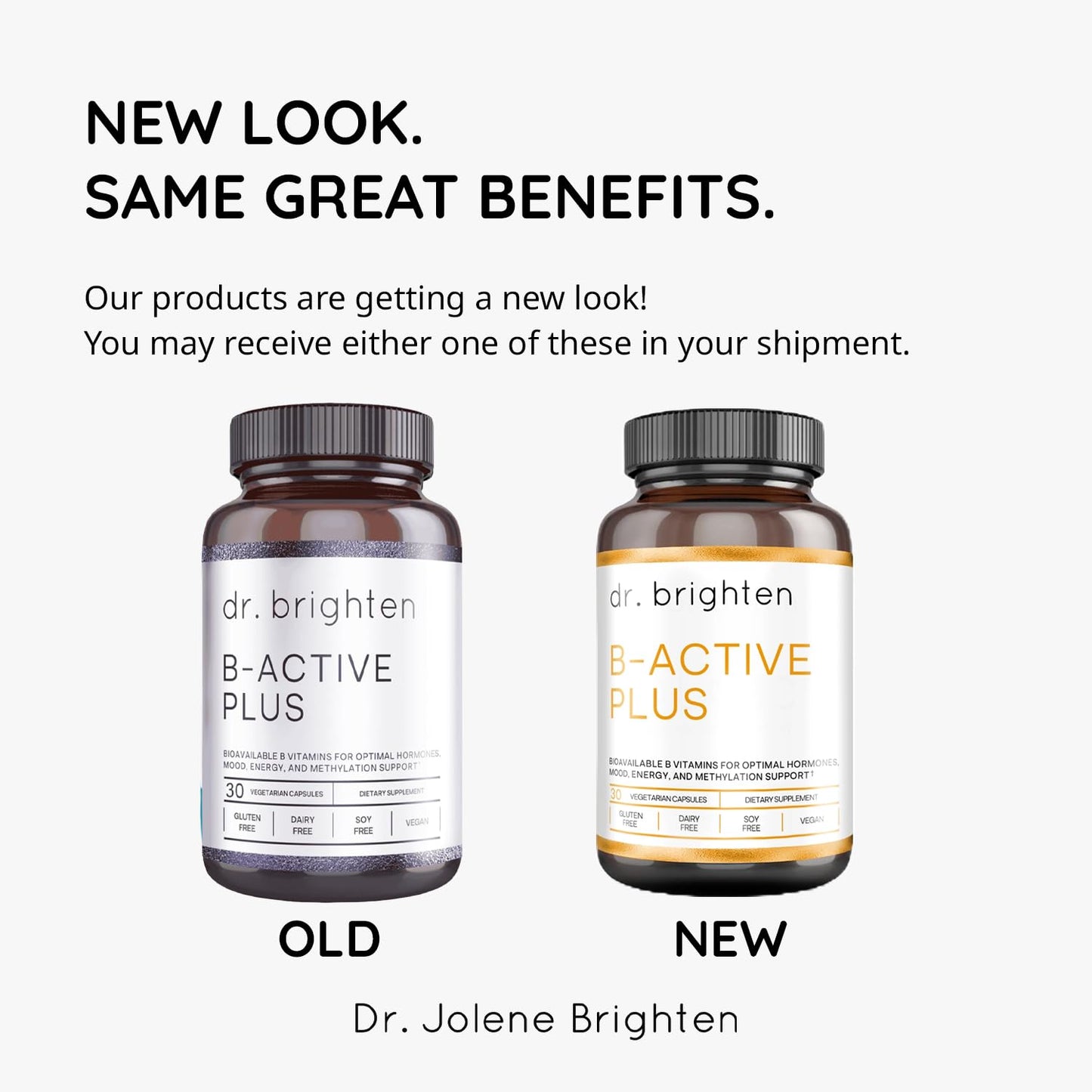 Dr. Brighten B-Active Plus - B Vitamin Complex Dietary Supplement in Their Coenzymated Forms Supports Methylation Capsules 30