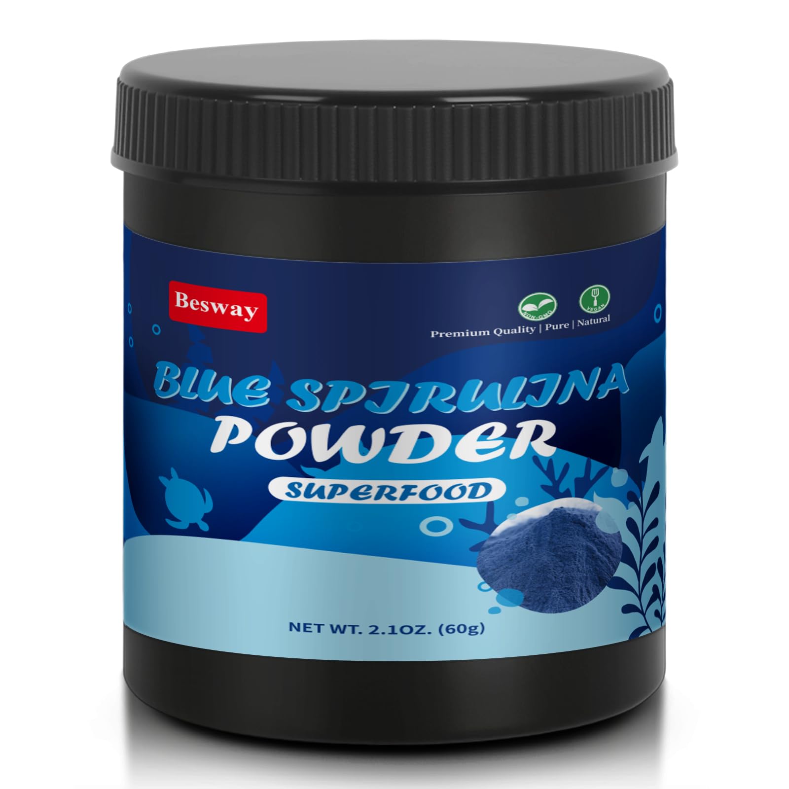 Besway Blue Spirulina Powder 2.12 oz