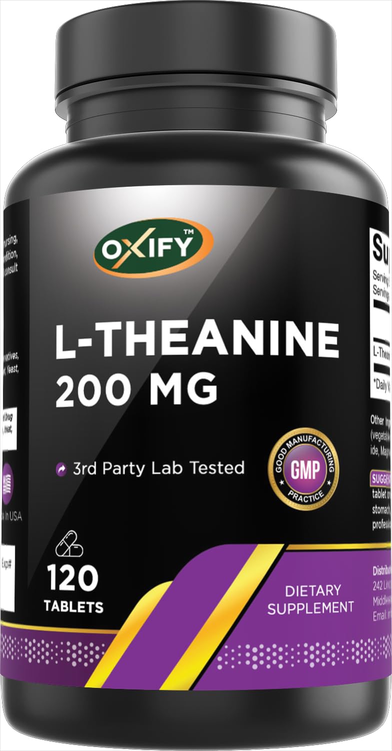 Oxify L-Theanine 200 mg Tablet 120 Count
