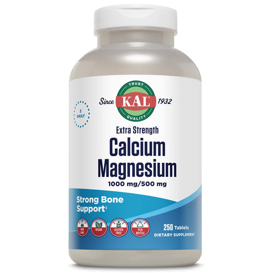 KAL Extra Strength Calcium Magnesium Tablets 250 Count