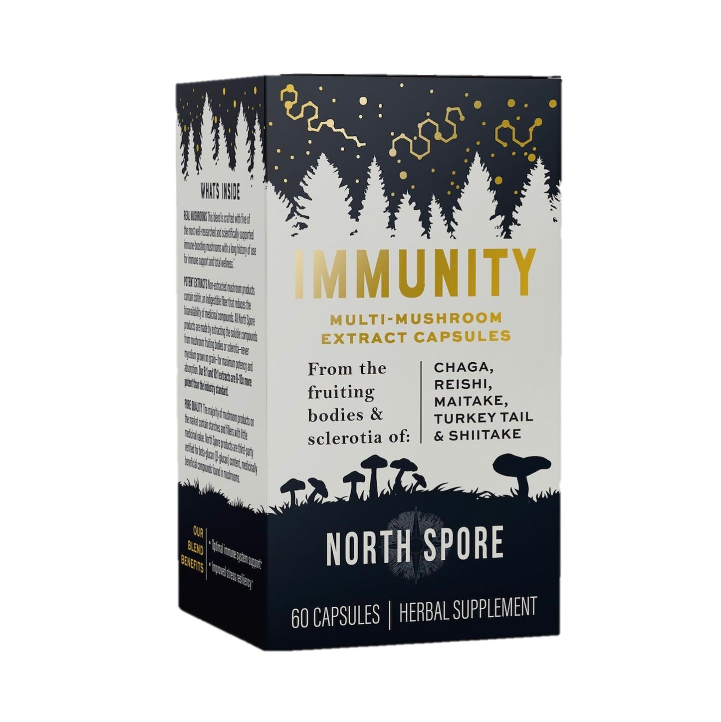 North Spore Immunity Mushroom Supplement Capsules 60 Count