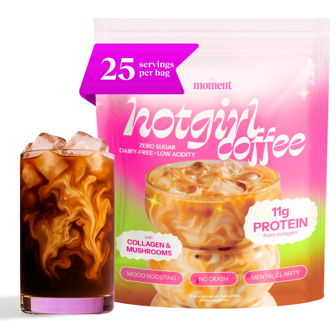 Moment Hot Girl Mushroom Coffee with Collagen Protein & Creatine Powder 15.8 Ounce