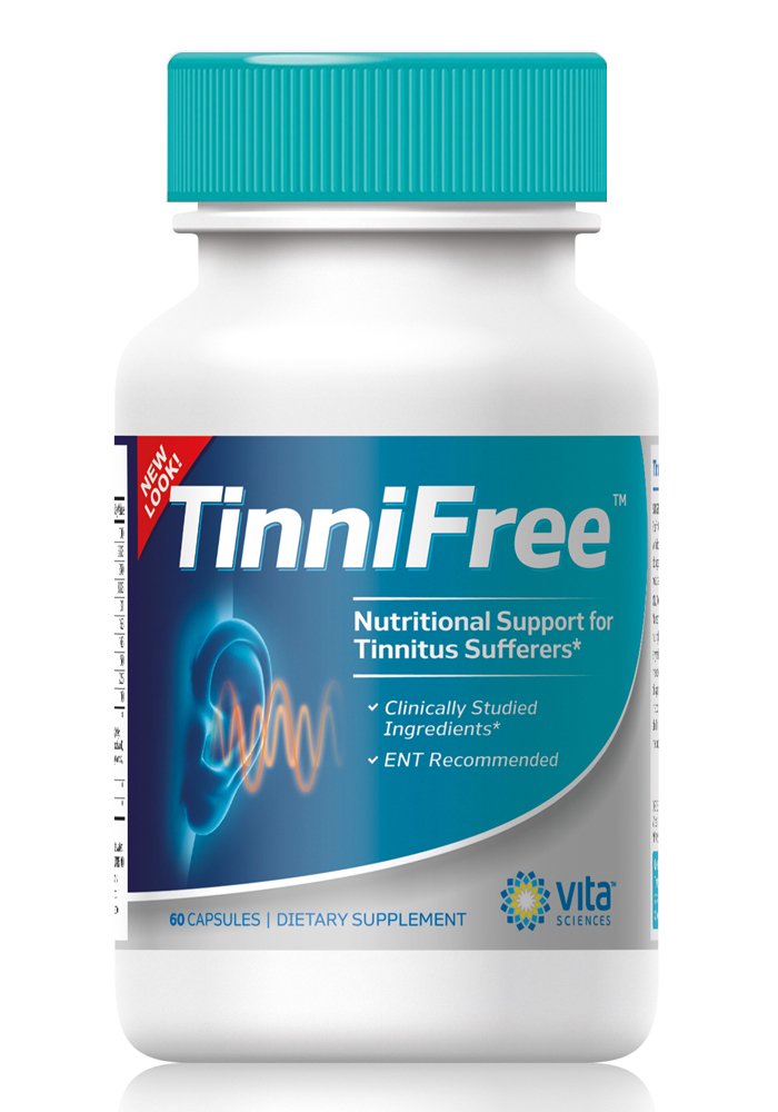 Vita Sciences TinniFree Ear & Hearing Support Supplement with B12 & Magnesium, 60 Capsules
