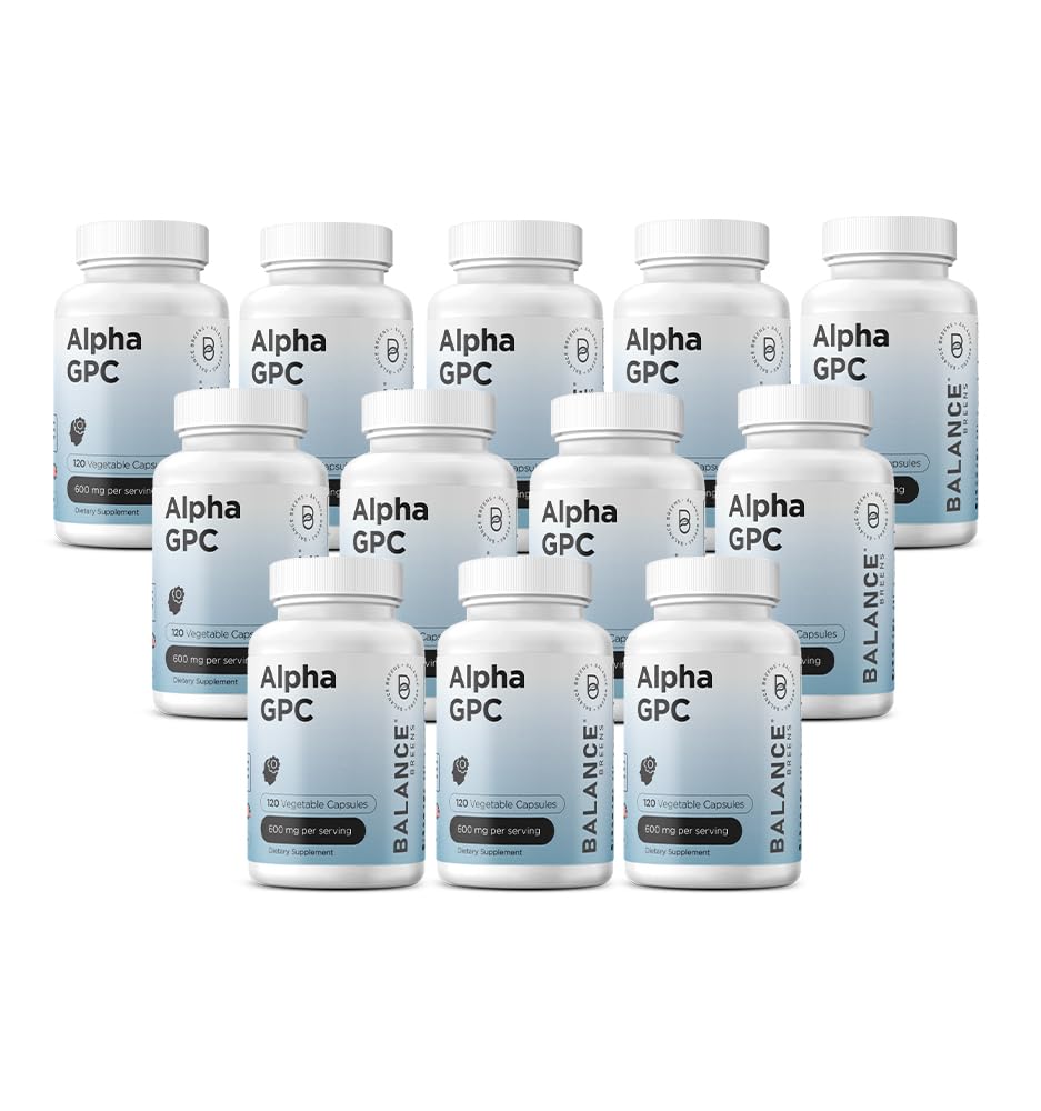 Balancebreens Alpha GPC Choline Supplement 600mg Capsule, 120 Count