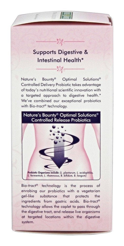 Nature's Bounty Optimal Solutions Probiotics Targeted Release Caplets, 30