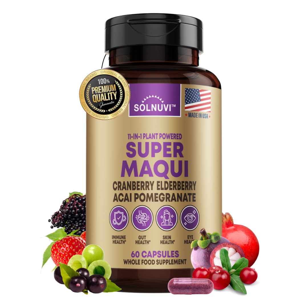 SOLNUVI Organic Super Maqui Berry Capsules, 60 Count