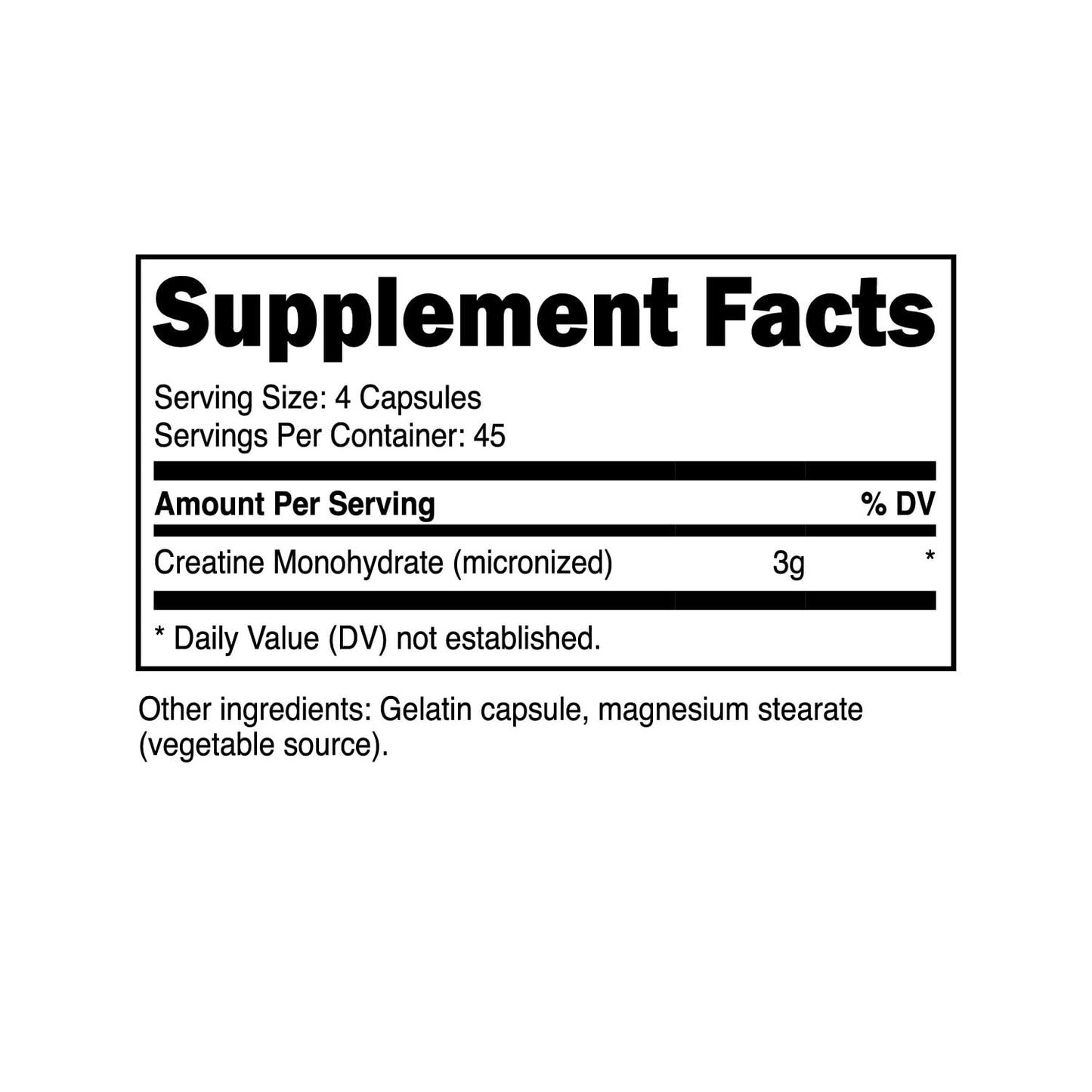 Primal Creatine Monohydrate Capsules 3,000mg, 180 Capsules
