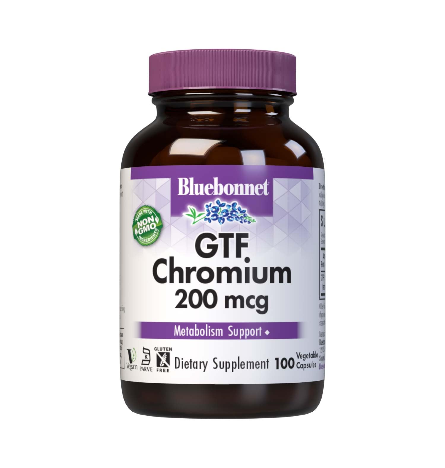 BlueBonnet GTF Chromium 200 mcg Capsule, 100 Count