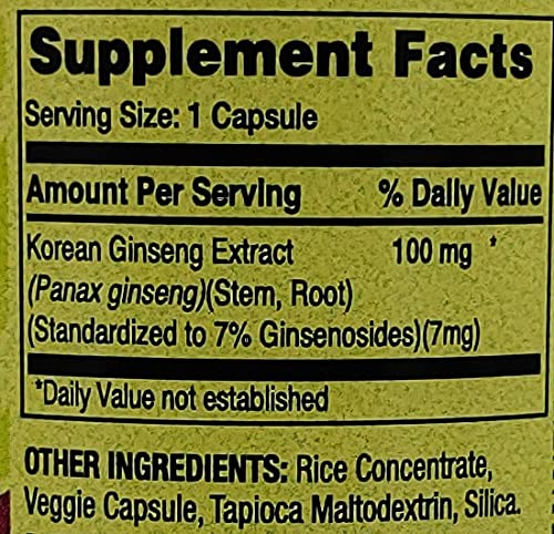 SpringValley Korean Panax Ginseng 60 Capsules