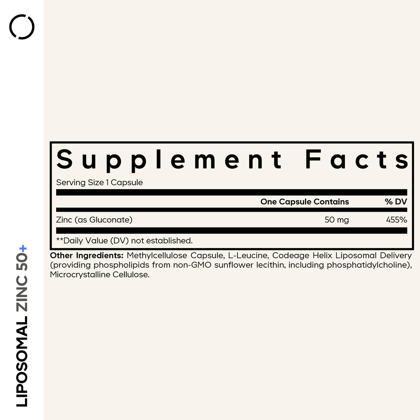 Codeage Liposomal Zinc Supplement Capsules, 100 Capsules