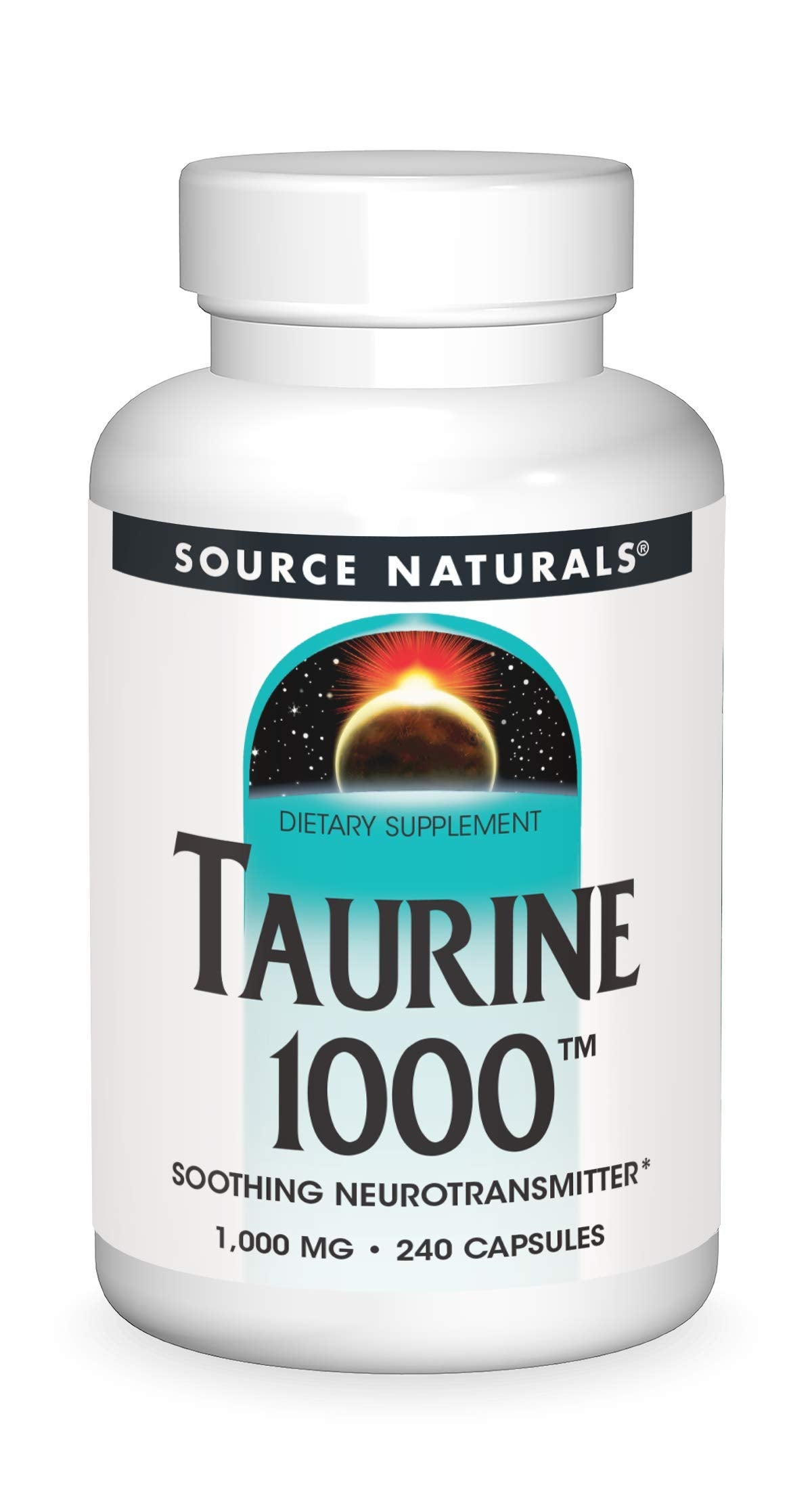 Source Naturals Taurine, Soothing Neurotransmitter* 1000mg Capsule, 240 Capsules