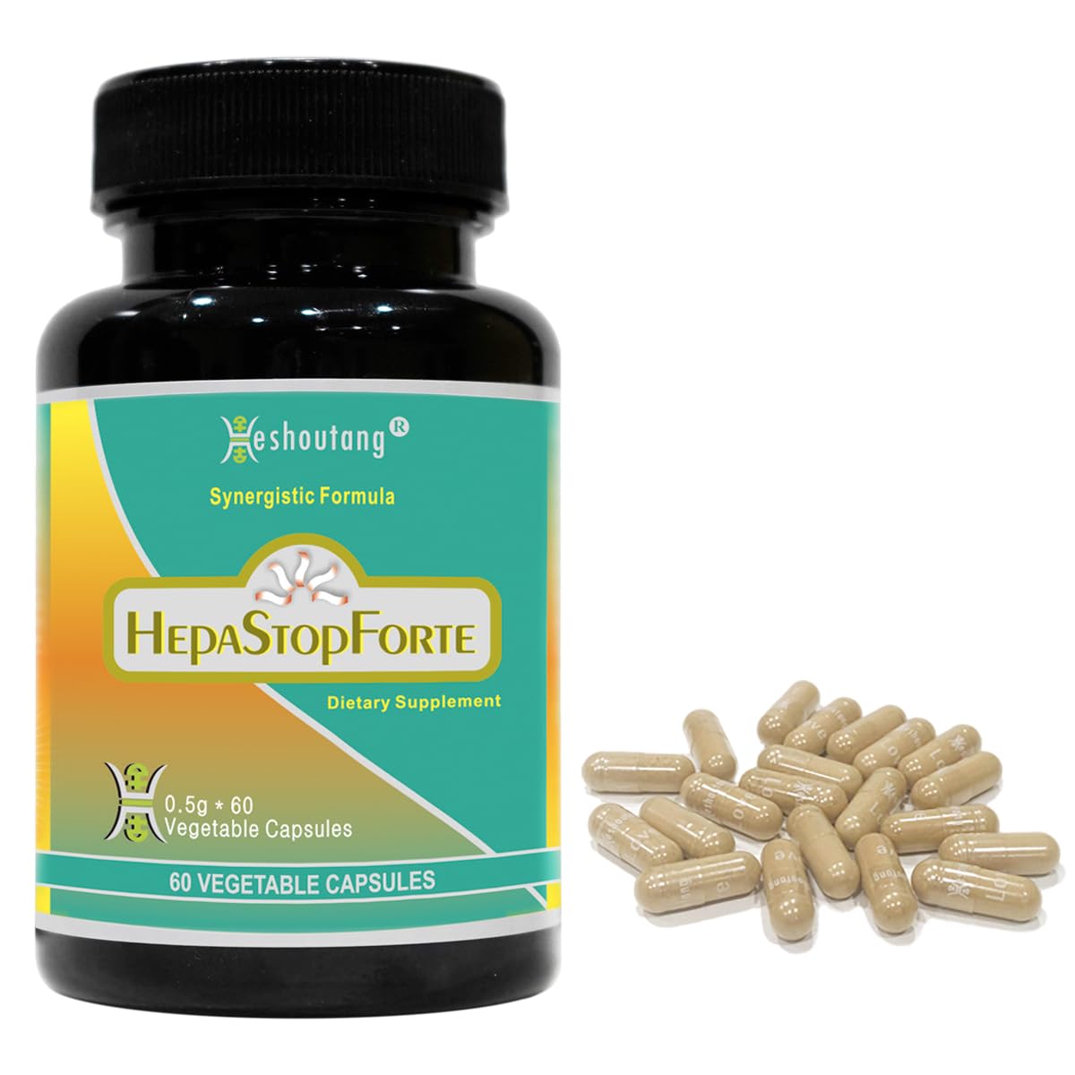 Heshoutang HepaStopForte Herbal Liver System Cleanser Capsule 60 Count
