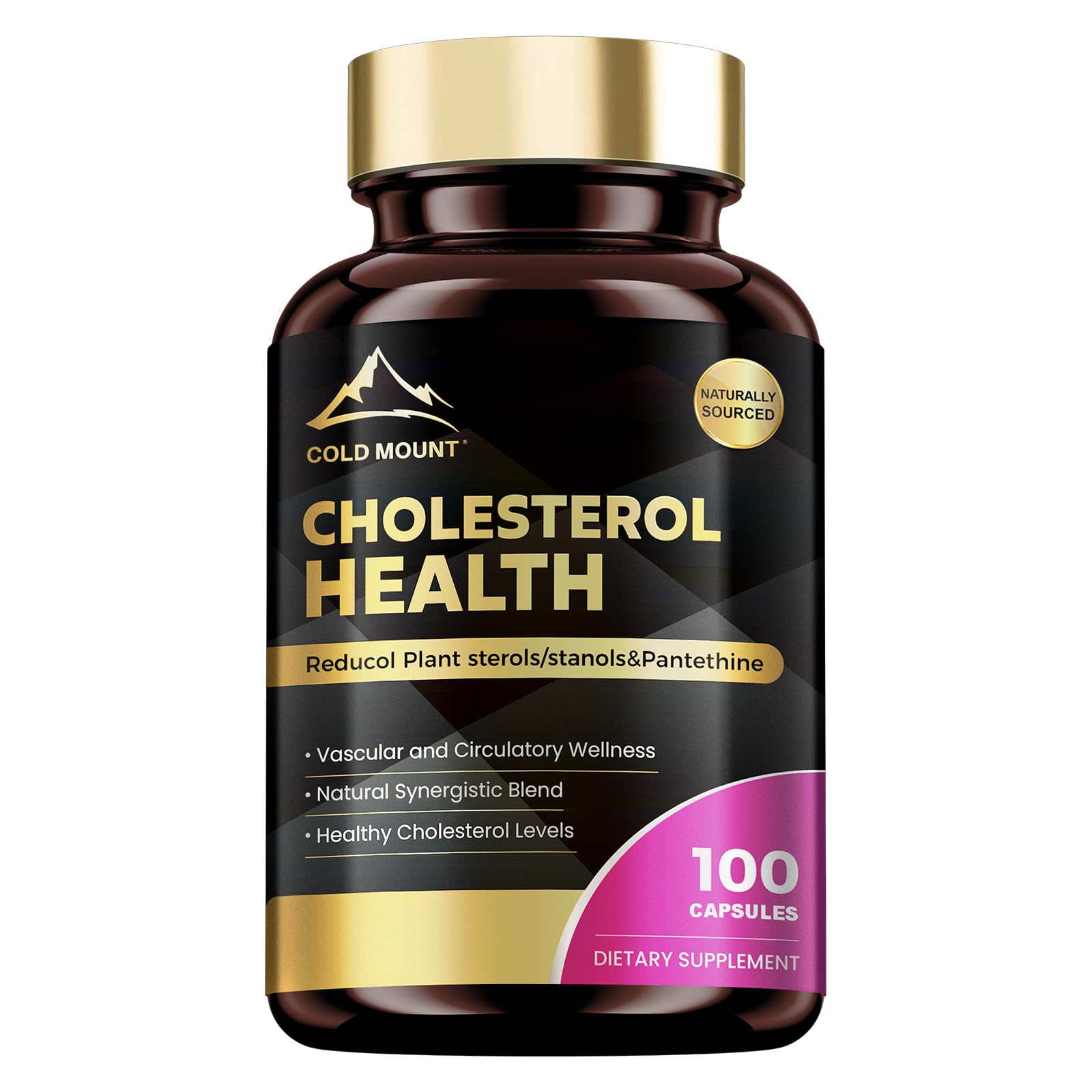 MEGNETA Cholesterol Support Supplement with Plant Sterols & Pantethine, 100 Capsules