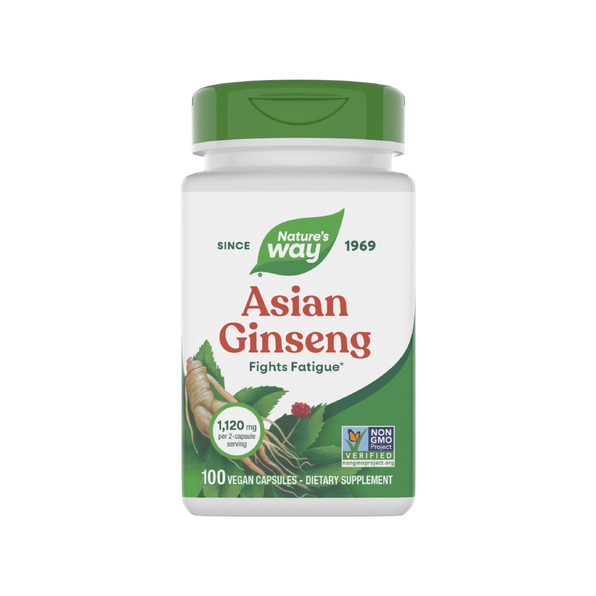 Nature's Way Asian Ginseng Capsule, 100 Count