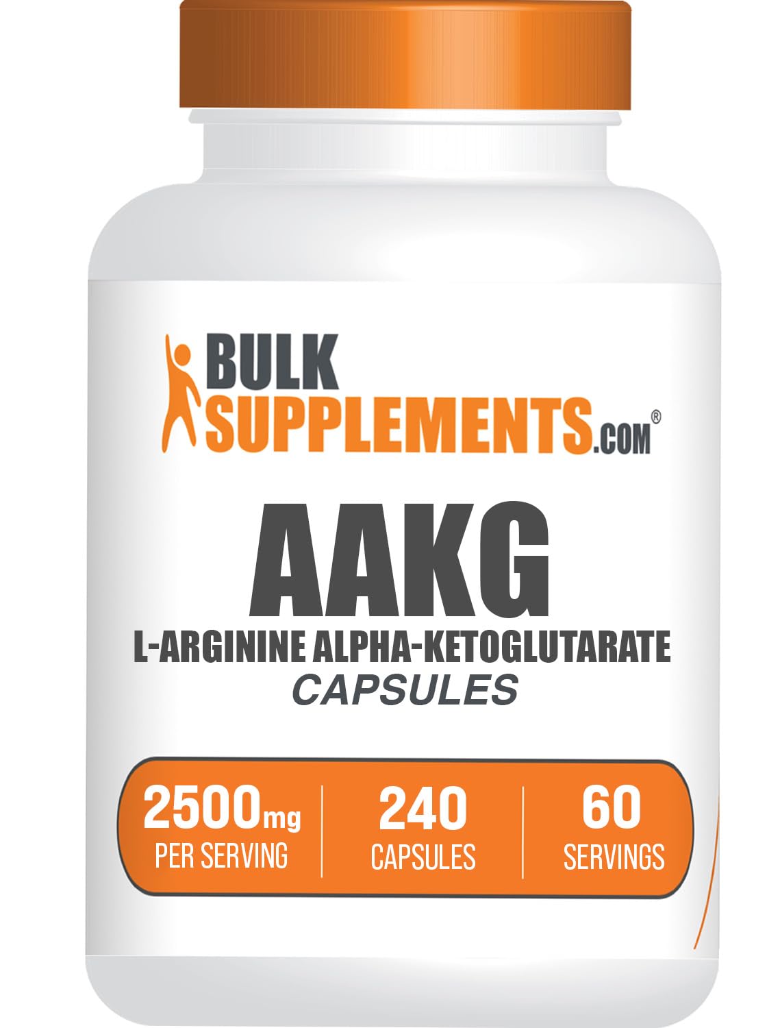 BulkSupplements AAKG Capsules - L-Arginine Supplement, Nitric Oxide Supplement, 240 Count