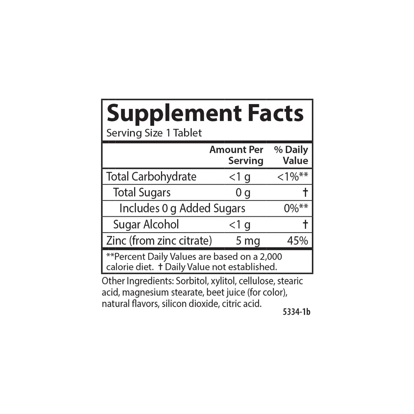 Carlson Kid's Chewable Zinc 5 mg Tablets, 160 Count