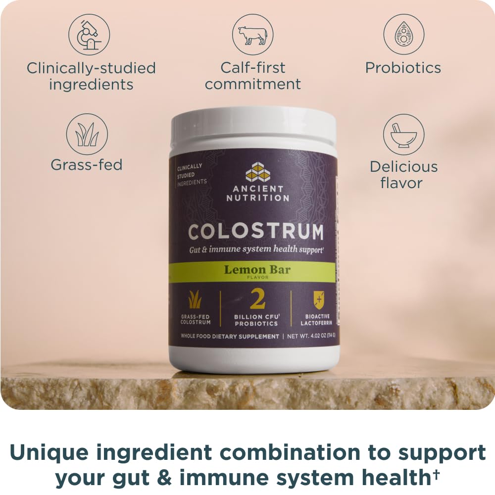 Ancient Nutrition Colostrum Superfood Powder, 4.02 Ounce, 60 Servings
