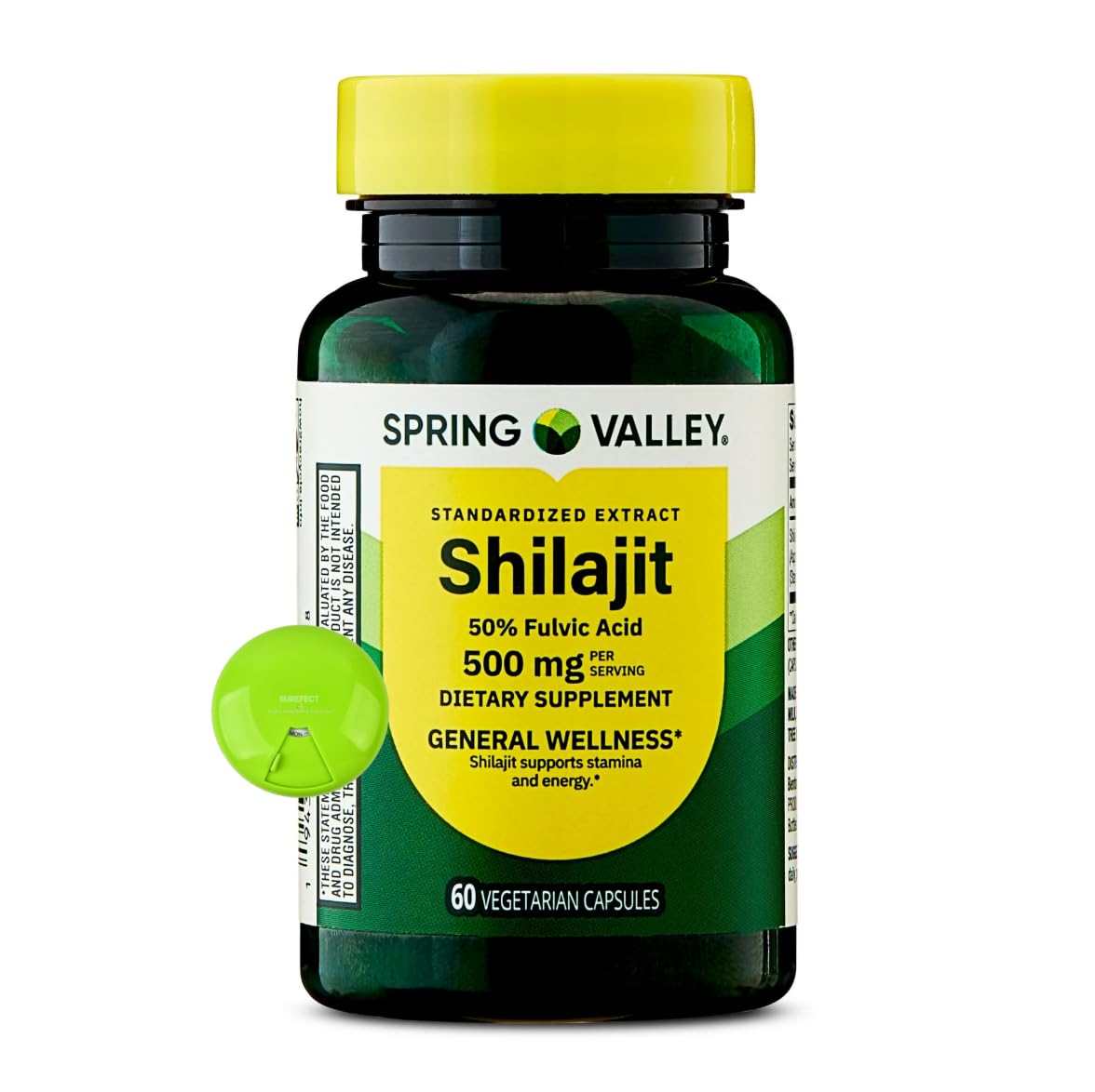 SUREFECT Shilajit Extract Vegetarian Capsules - 500mg with 50% Fulvic Acid, 60 Count