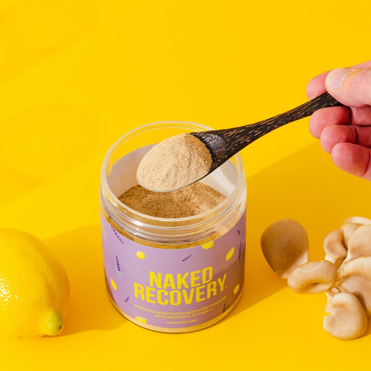 NAKED Recovery Mushroom Supplement Powder 8.5 oz