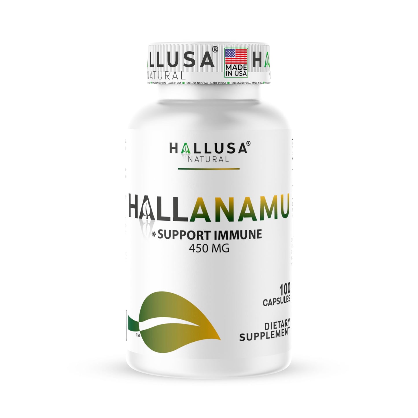 Hallusa Natural Anamu Root 450 mg Petiveria Allicea Organic, 100 Capsules