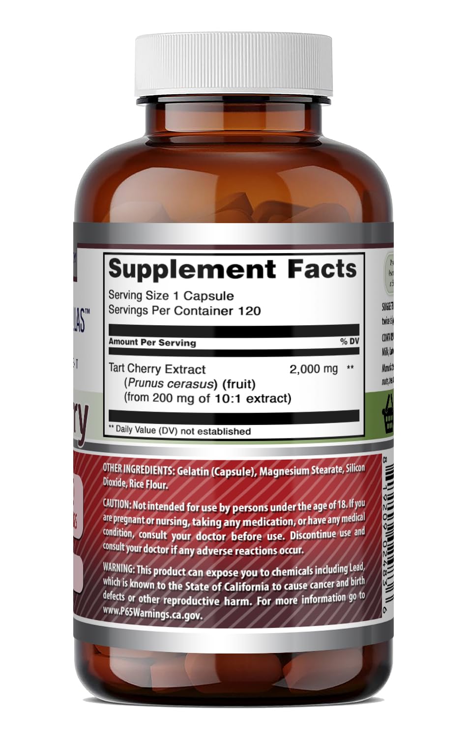 Amazing Nutrition Tart Cherry 10:1 Extract 120 Capsules