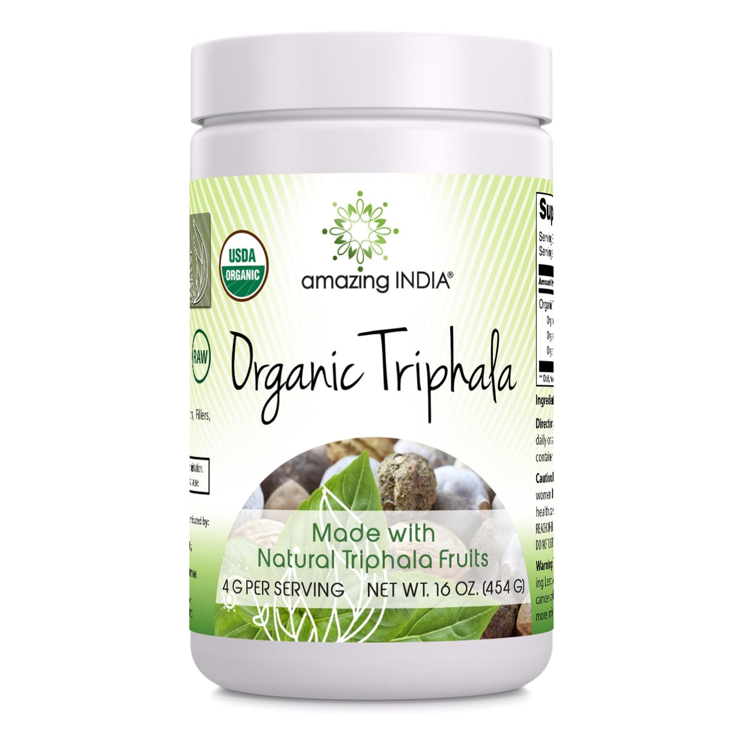 Amazing India Triphala Organic Powder 16 oz