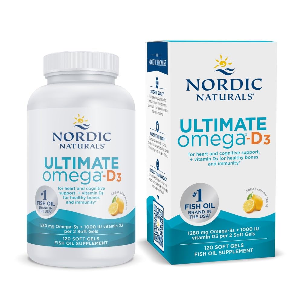 Nordic Naturals Ultimate Omega-D3 Soft Gels, 120 Count