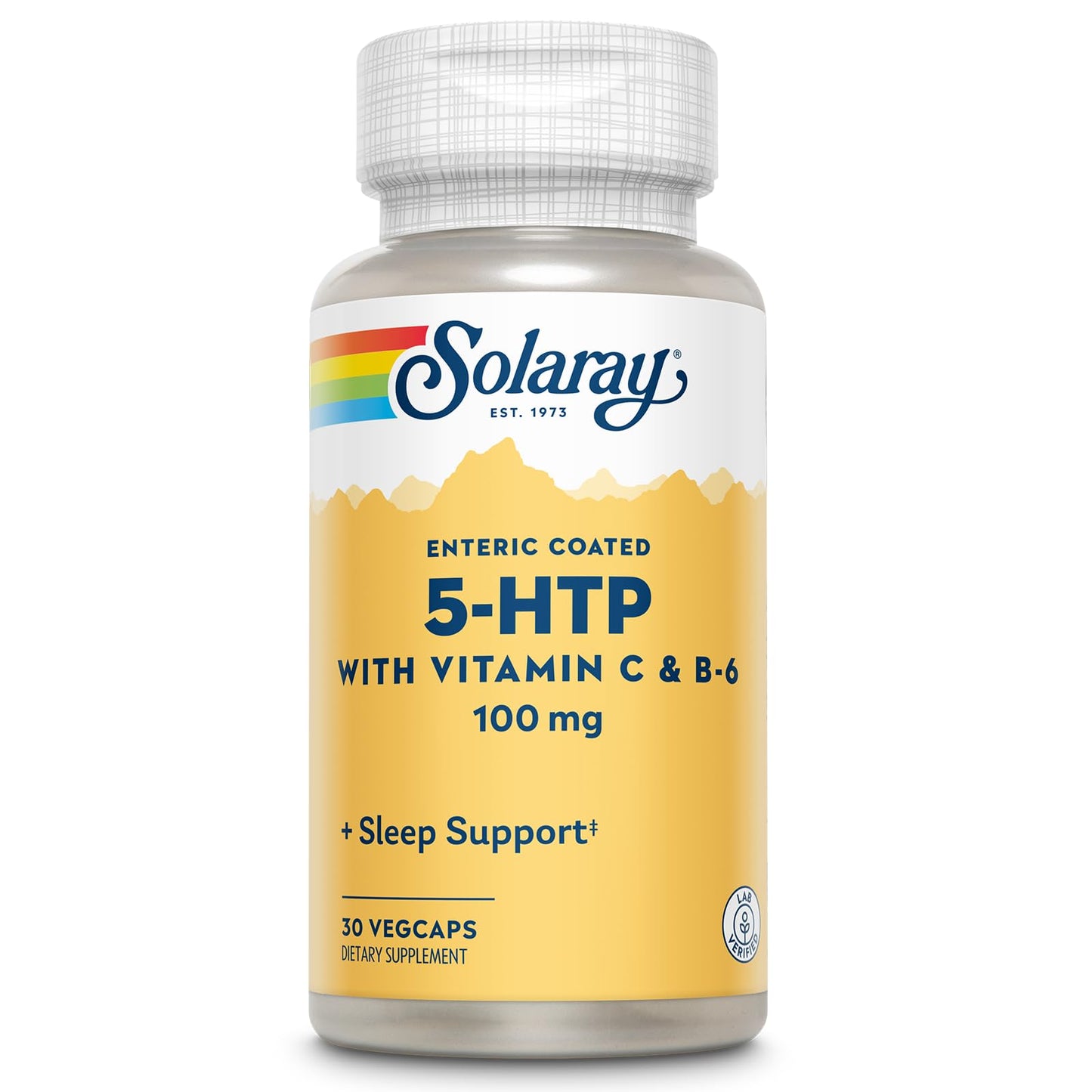 Solaray 5-HTP 100mg with Vitamin C and Vitamin B6, 30 Capsules