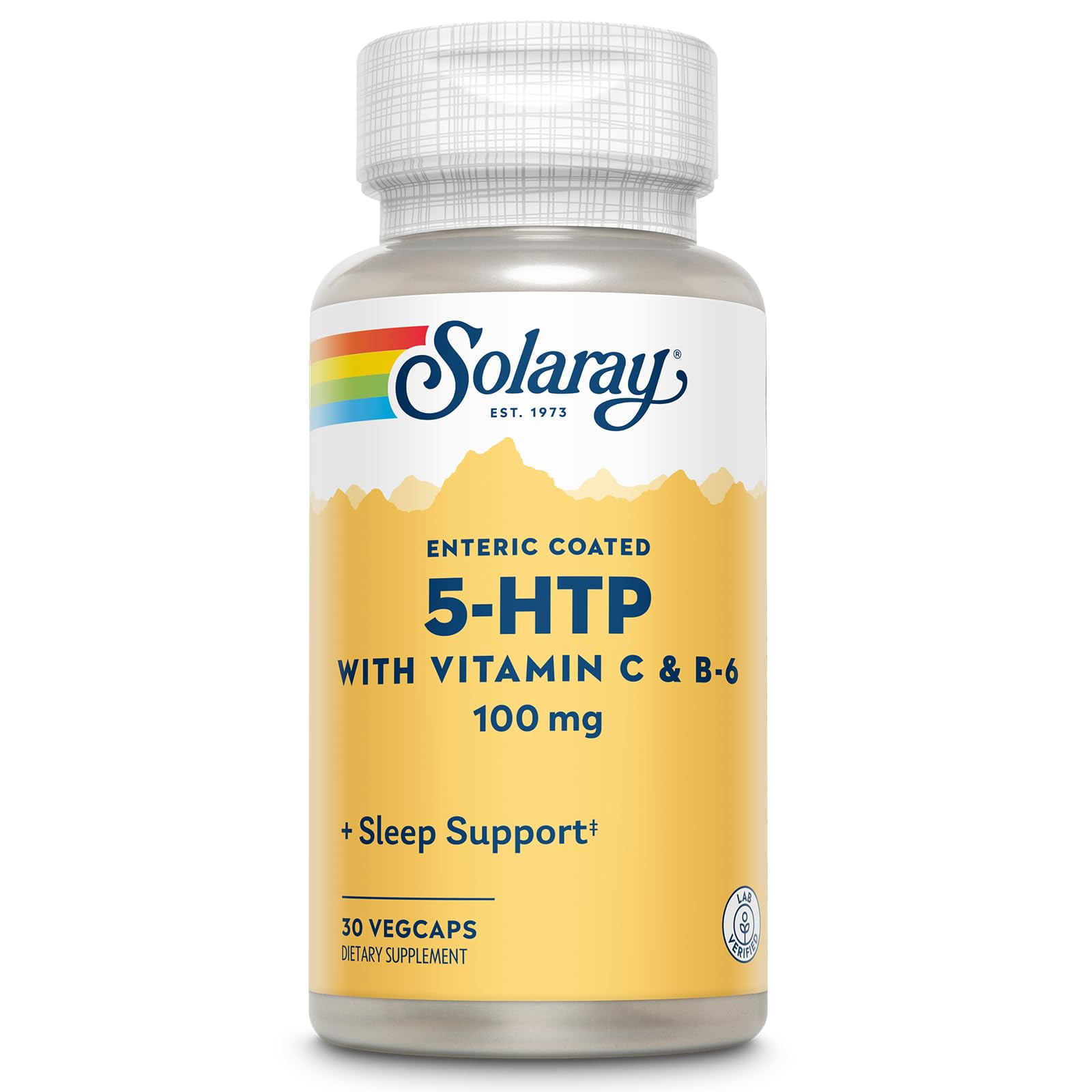 Solaray 5-HTP 100mg with Vitamin C and Vitamin B6, 30 Capsules