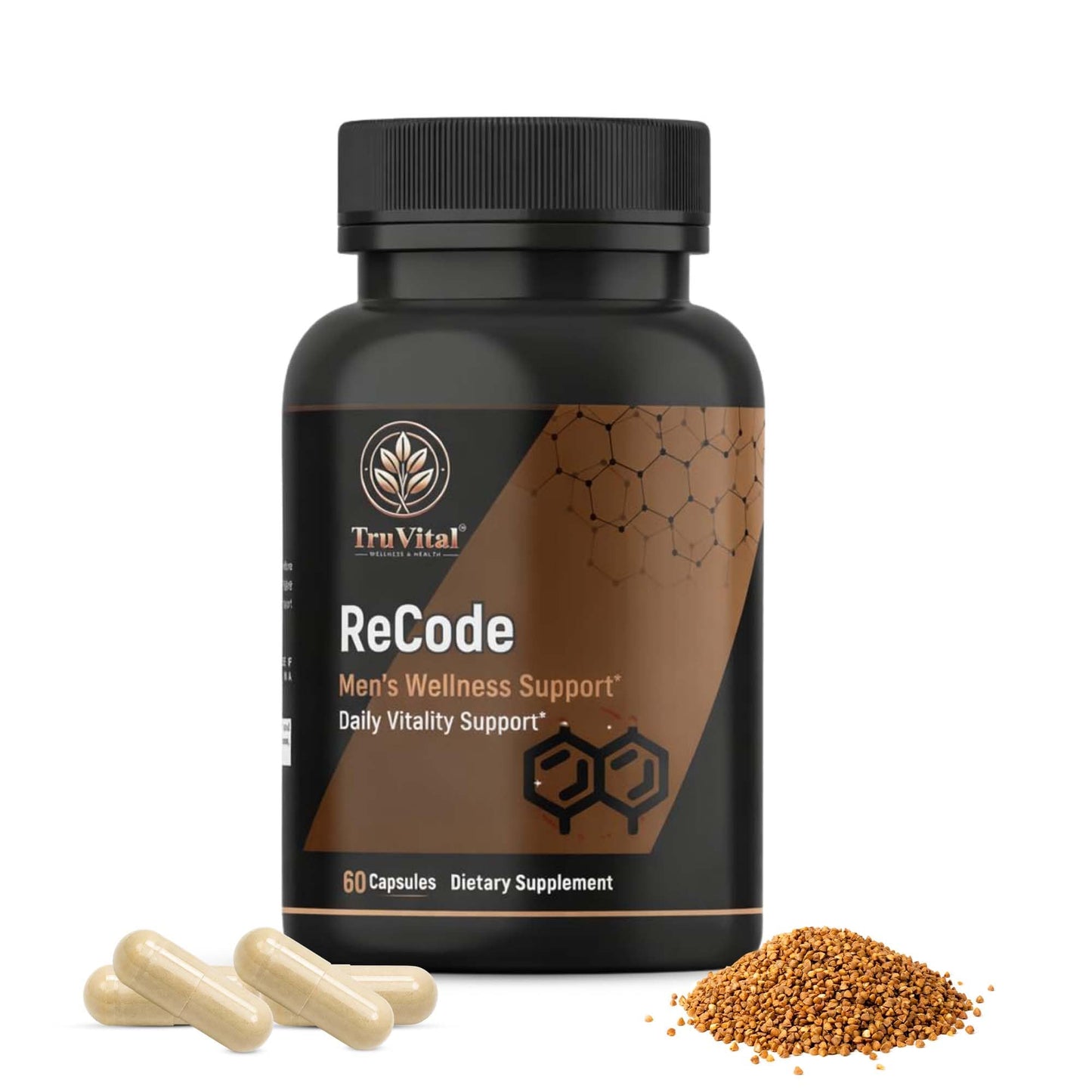 Tru Vital ReCode PCT Men's Hormonal Balance & Recovery Support 60 Capsules