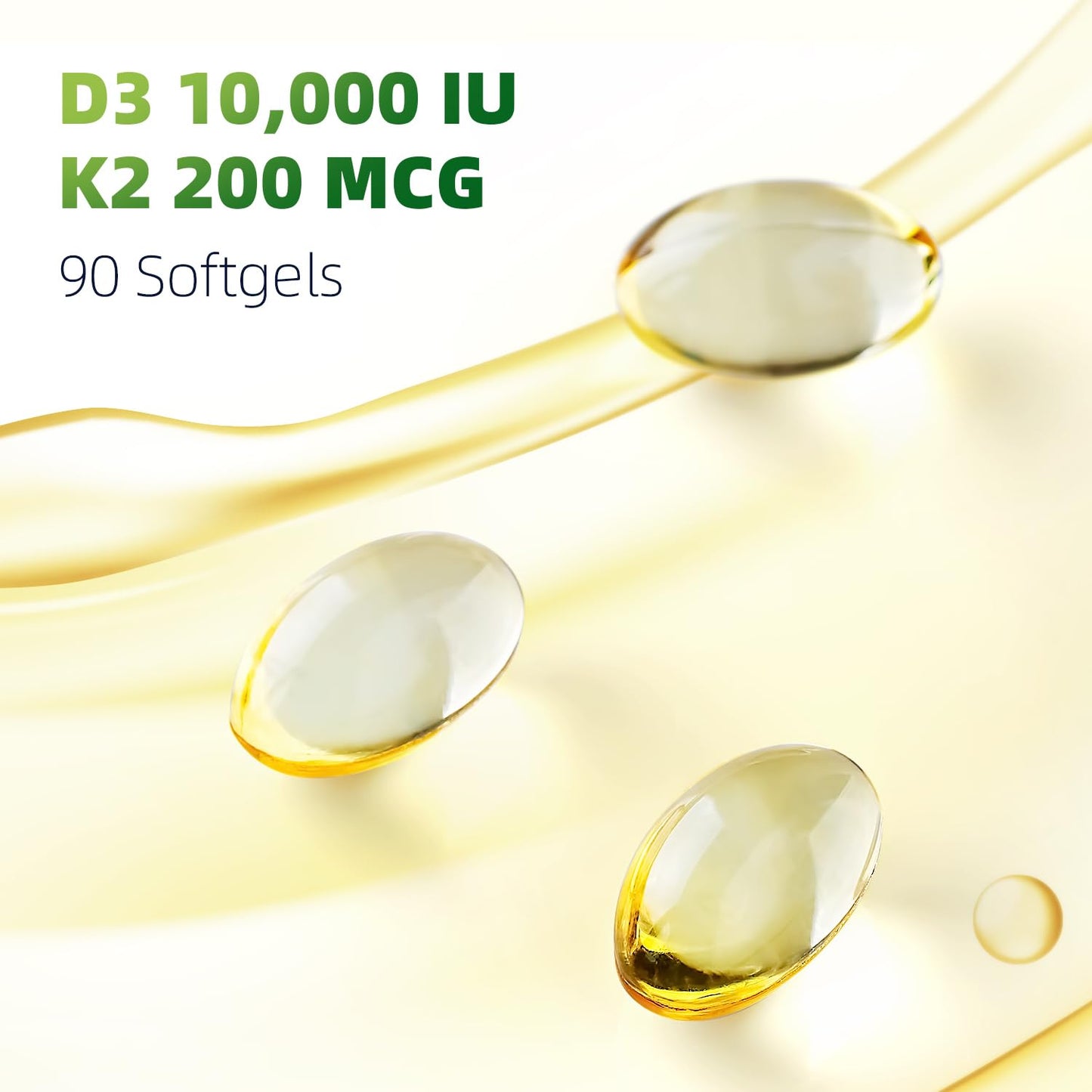 LIVEGIS Vitamin D3 K2 Softgels, 180 Count