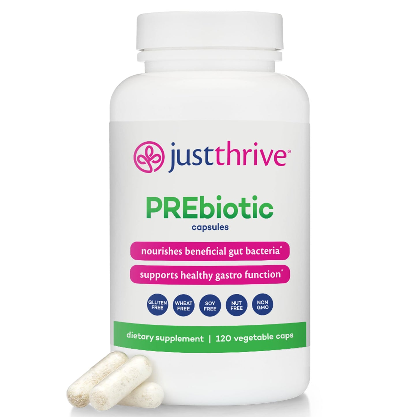 Just Thrive PREbiotic Capsules, 120 Capsules