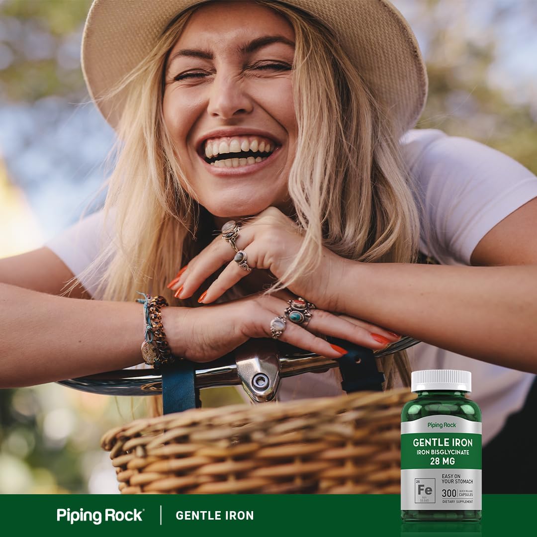 Piping Rock Iron Bisglycinate 28 mg Capsules 300 Count